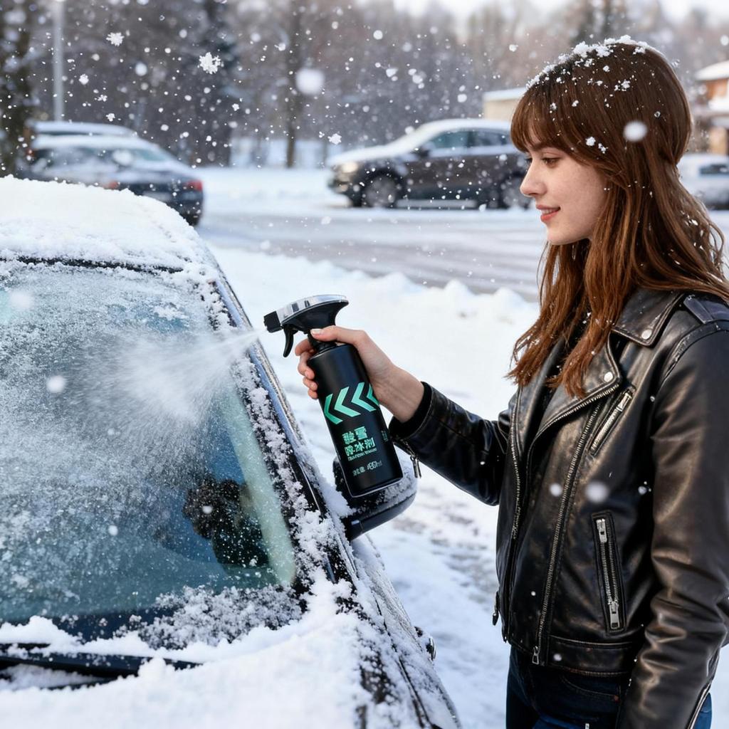 Car Ice Removal Spray Vehivle Frost Cleaning Car Snow Deicing Spray For Window For Rearview Mirror Windscreen Morning Routine