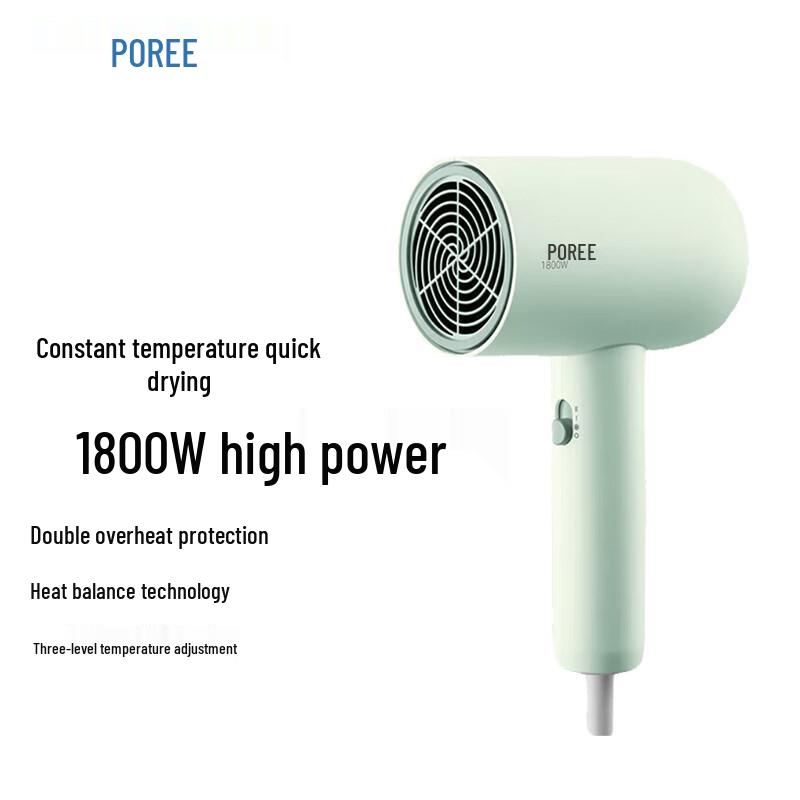 Borui 1800W Fast Drying Hair Dryer CN plug (adapter included)
