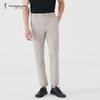 TRIES Men's Summer Lyocell Blend Straight-Leg Commuter Pants