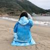 Poncho da surf per adulti con cappuccio in pile double-face - Asciugamano da spiaggia e per cambi ad asciugatura rapida.