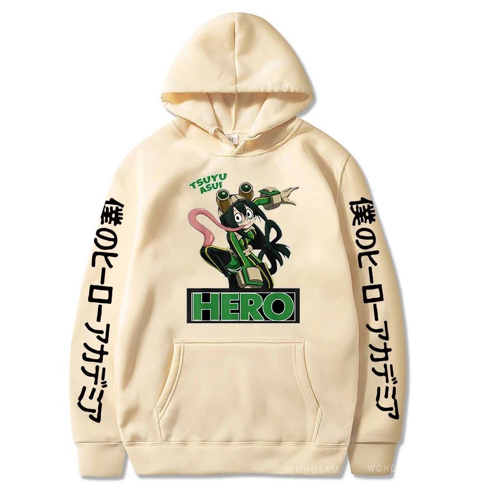 My Hero Academia Tsuyu Asui Boku No Hero Academia Anime Hoodies Women Autumn Winter Fleece Streetwear