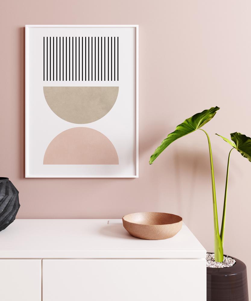 Poster Geometric Posters Pink Colors