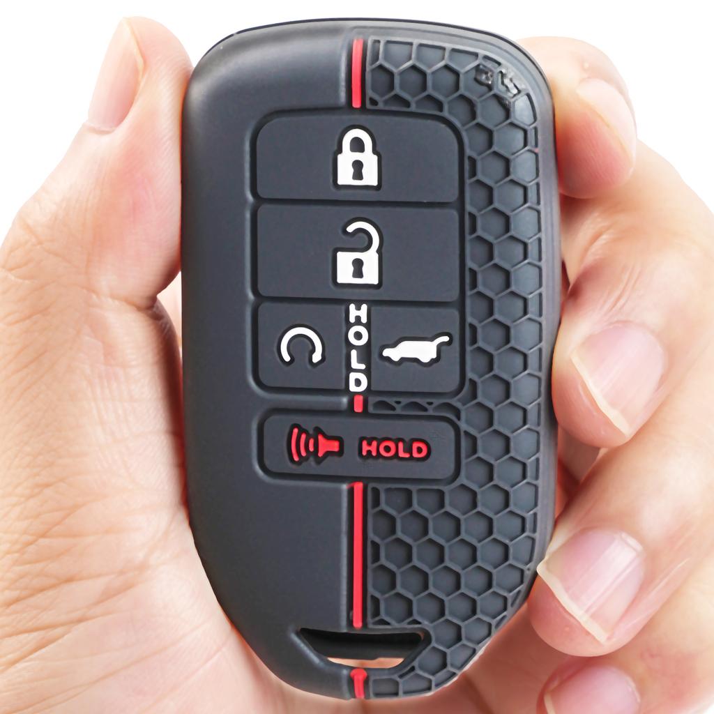 5 Button Silicone Remote Key Ring Case Cover Shell Holder Protector For Honda Passport CRV Pilot Accord Civic HRV 2016-2021