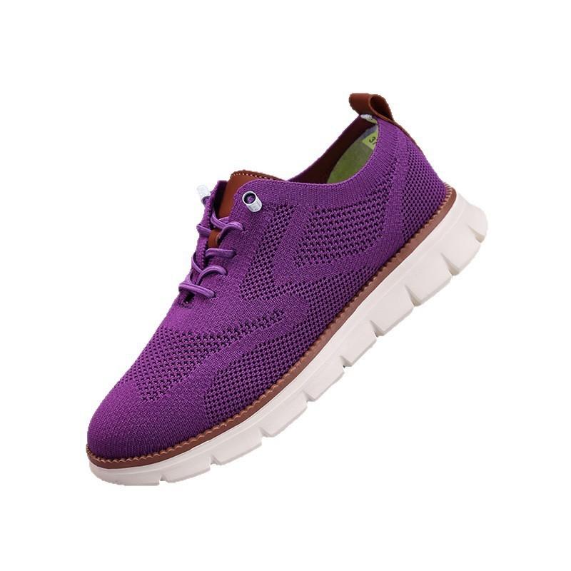 Neue leichte Schnür-Freizeitschuhe für Herren, atmungsaktive Fly-Knit-Slipper für Herren, große Größe Herren-Slipper