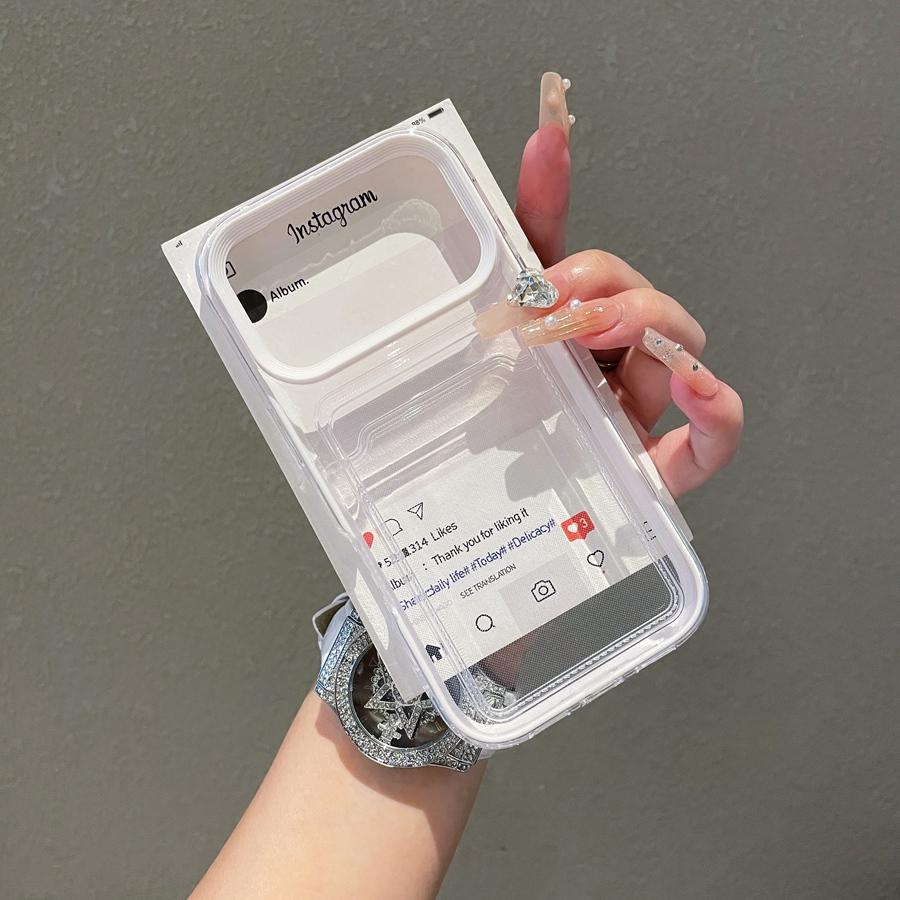 

Прозрачный чехол для телефона 3 в 1 с держателем для карт, противоударный и не желтеющий ТПУ, легкий доступ к кредитным картам для iPhone 17 Pro Max 16 15 14 13 12 11 XR X Max iPhone 17 Pro Max белый