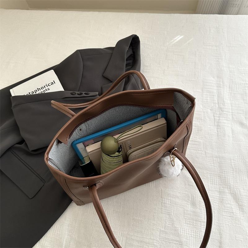 Vintage Large Capacity Women Tote Bag Daily Commute Shoulder Handbag