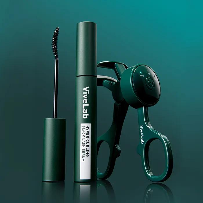 VIVE Lab Hyper Curling Heating Eyelash Curler + Black Lash Serum