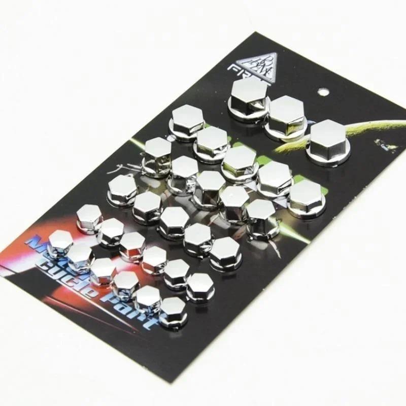 30Pcs/Set Motorcycle Screw, Motorcycle Screw Nut Cover Motorbike Screw Nut Cover Decoration