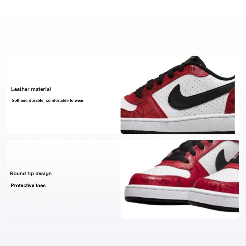 Nike Court Borough Leather Chicago Retro Sports Durable Low-Top Kids Sneakers Cold White Splicing 2020 Year Of The Rat Kids Sneakers CU2983-101