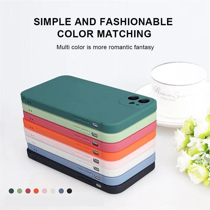 For iPhone 16 Pro Case Cover For Apple iPhone 15 14 13 12 11 Pro Max mini SE XR X Coque Funda Capa  Liquid Silicone case