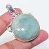 Natural Aquamarine Gemstone 925 Sterling Silver Jewelry Pendant 1.97" AP-16146
