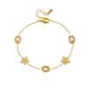 Gold Flower Zircon Bracelet Delicate Link Chain Bracelet for Women Elegant Daily Jewelry