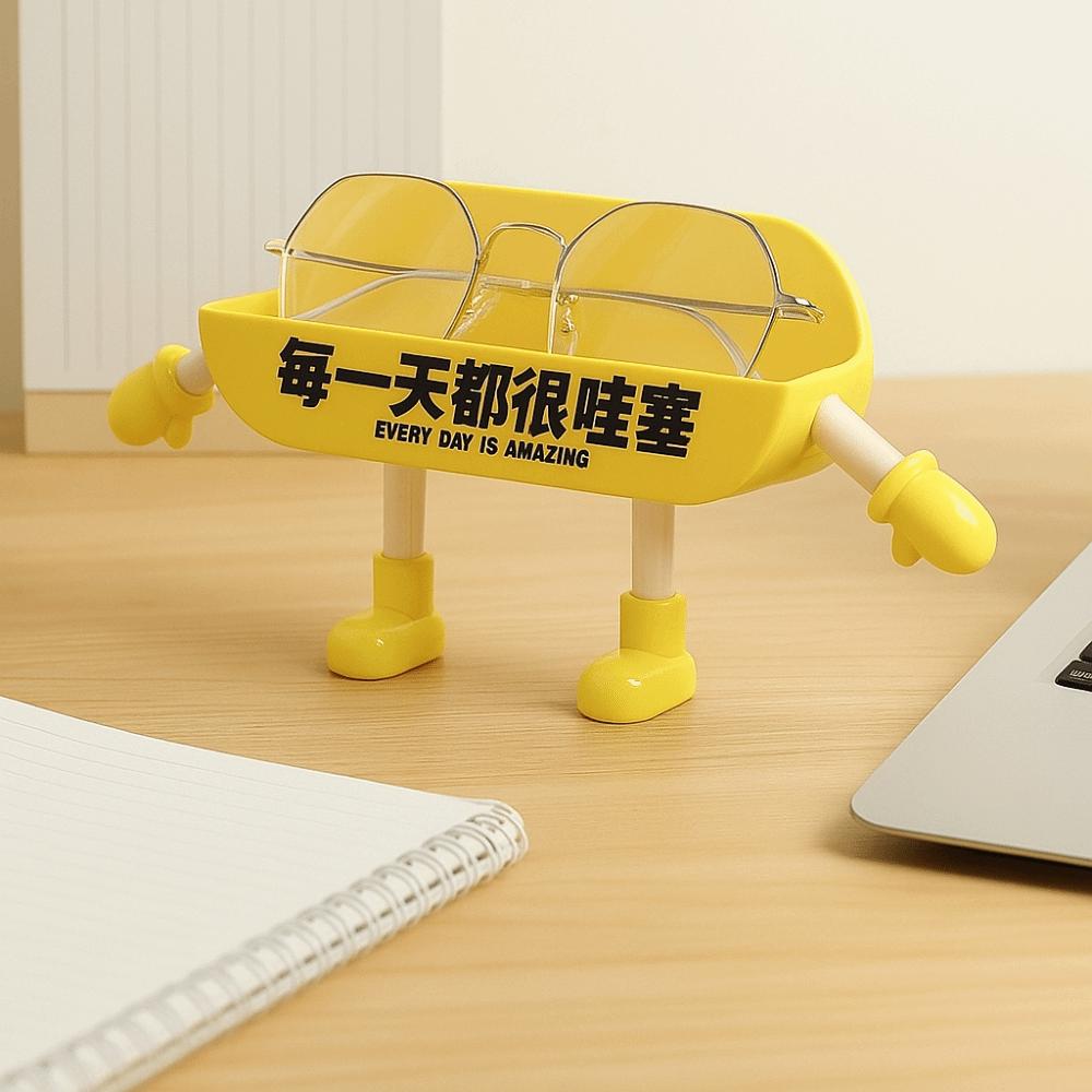 Cartoon Glasses Storage Holder Plastic Bathroom Glasses Rack Wall Mounted Holder Glasses Placement