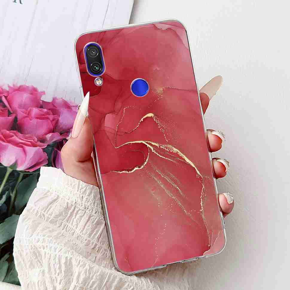 For Redmi Note 7 4G M1901F7G Case Fashion Painted Flowers Soft Silicone TPU Cover For Redmi Note 7Pro M1901F7S 6.3" Phone Shell