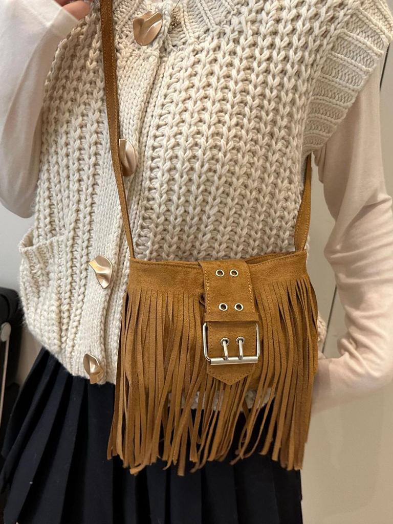 2025 Frosted Tassel Women's High-end Versatile Shoulder & Crossbody Phone Bag