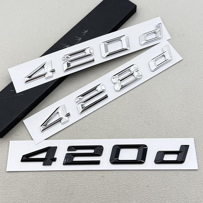3D ABS Car Letters Logo 420d 428d Badge Sticker Rear Trunk Emblem Decals For BMW 4 Series 420d 420i F32 F36 Auto Tail Marking