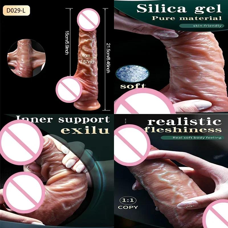 Bondage Equipt Dildos With Vibration For Women Butt Wearing Sleeve For Penis Vibrator Butterfly Sexetoys Exercise Dick Toys