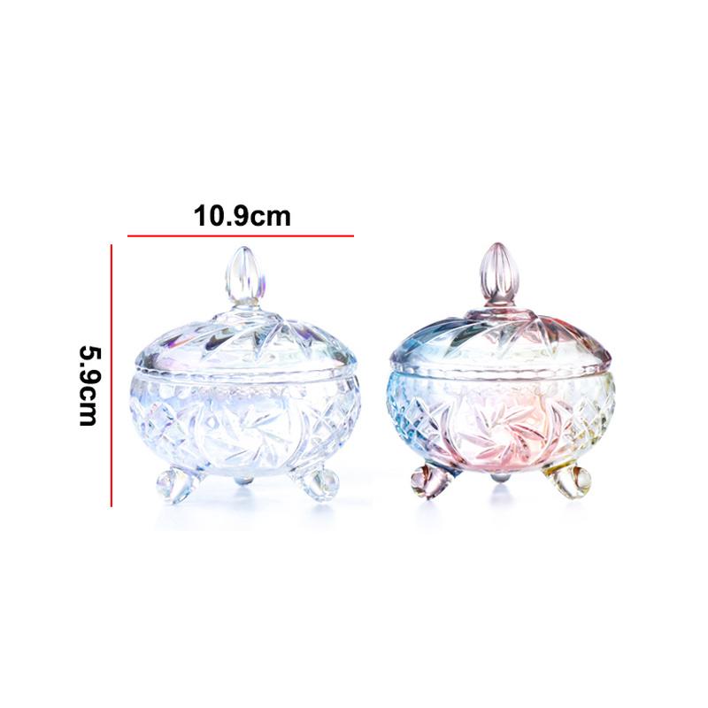 Transparent Butterfly Glass Storage Jar Jewelry Box with Lid Wedding Candy Gift Jar Candle Aromatherapy Bottle Cabinet Decor New