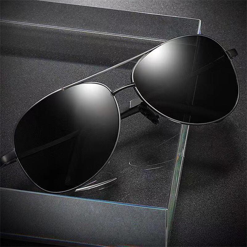 Mode nicht polarisierte photochrome Sonnenbrille Autofahren Verfärbte Gläser Brille Herren Farbwechsel Federbügel Sonnenbrille Sehhilfe