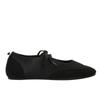 Fashion 2025 Autumn Outside Women Ballet Flats Lace Up Black Satin Shallow Casual Loafers Comfortable Soft Sole Designer Ladies Shoes
