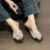 Gentle Pearl Flat Bottom Soft Bottom Lazy Cool Slippers Women's Summer New Versatile Half Drag