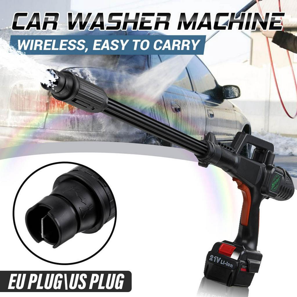 300W Cordless Car Washer Machine Kit Portable High Pressure Lithium Battery Wash Water Gun with Foam Generator Nozzle Water Pump 34.5*22.5*7.5cm