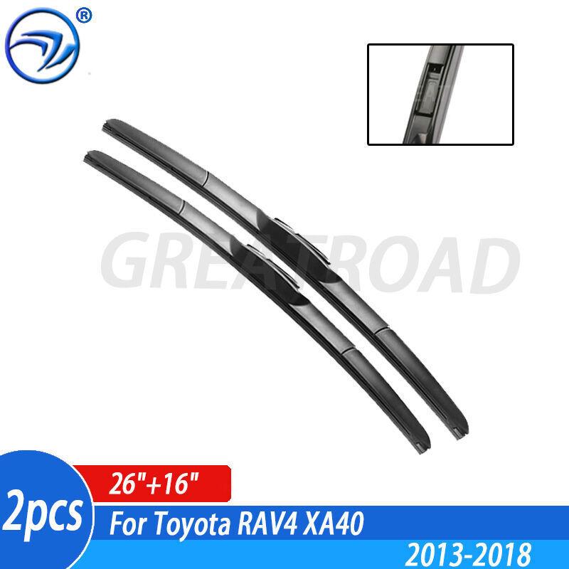 Wiper Front Hybrid Wiper Blades For Toyota RAV4 XA40 2013 - 2018 2017 2016 Windshield Windscreen Front Window 26 +16 2PCS