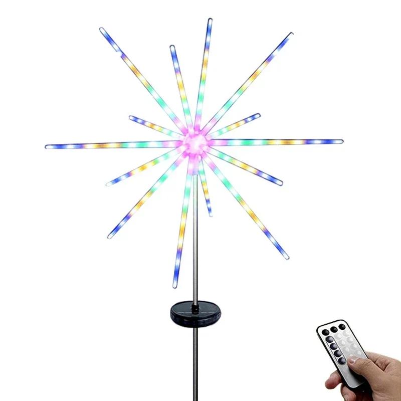 Solar Light Outdoor Waterproof Courtyard Garden Street Pathway Lamps Christmas Decoration Landscape LED Solar Firework Lights