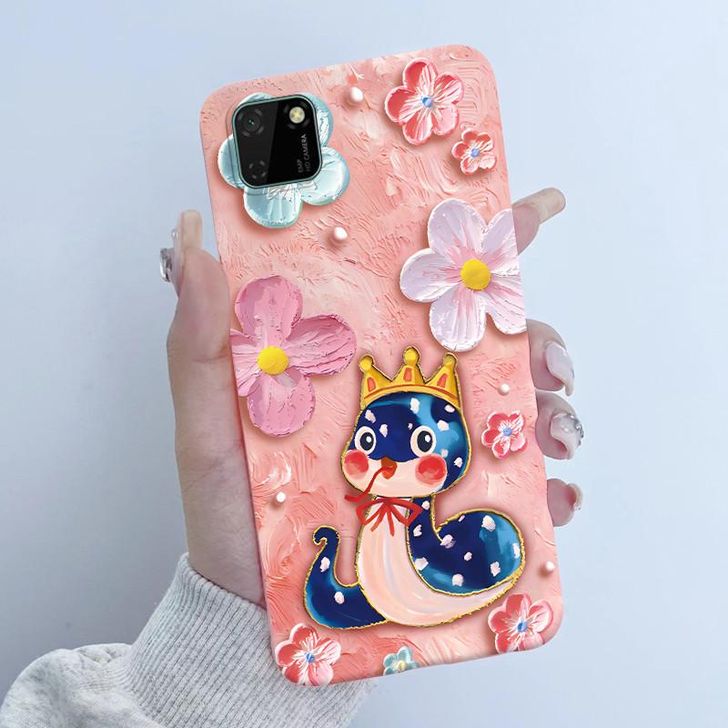 For Huawei Y5p Phone Case DRA-LX9 Butterfly Flower Girl Design Soft Silicone TPU Back Housing for Honor 9S HuaweiY5p Y 5p Covers