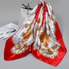 Foulard quadrato in seta stile influencer: Sciarpa da collo da donna alla moda, Sciarpa, Protezione solare, Garza stampata, Accessorio per abbigliamento professionale
