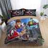 Nintendo Super 3pc Mario Cartoon Odyssey Single Panel Duvet Cover Set Bedding