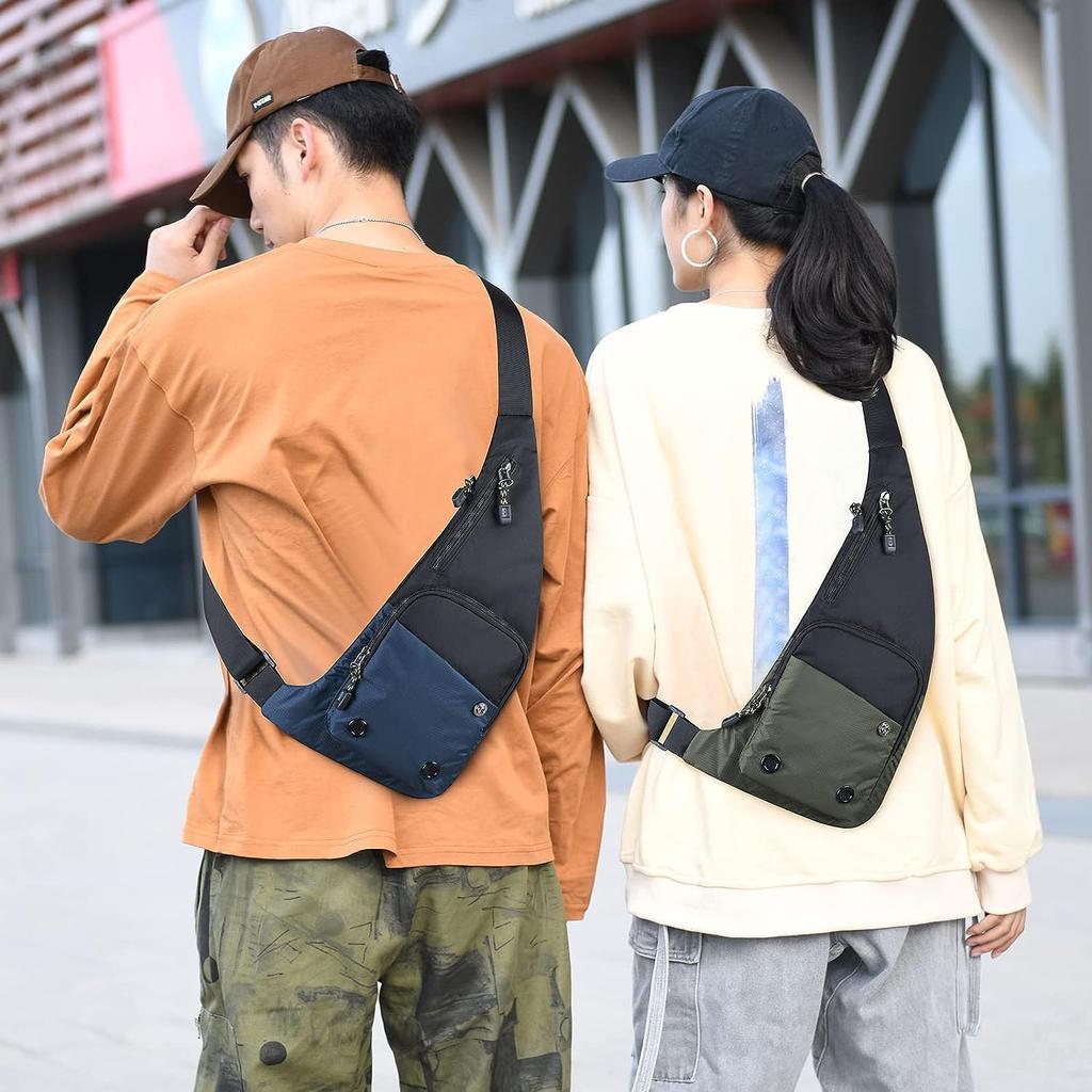 Voděodolná taška přes rameno, crossbody taška pro muže, tenký batoh na hrudník, pánská kabelka, malá taška přes rameno na cestování, turistiku