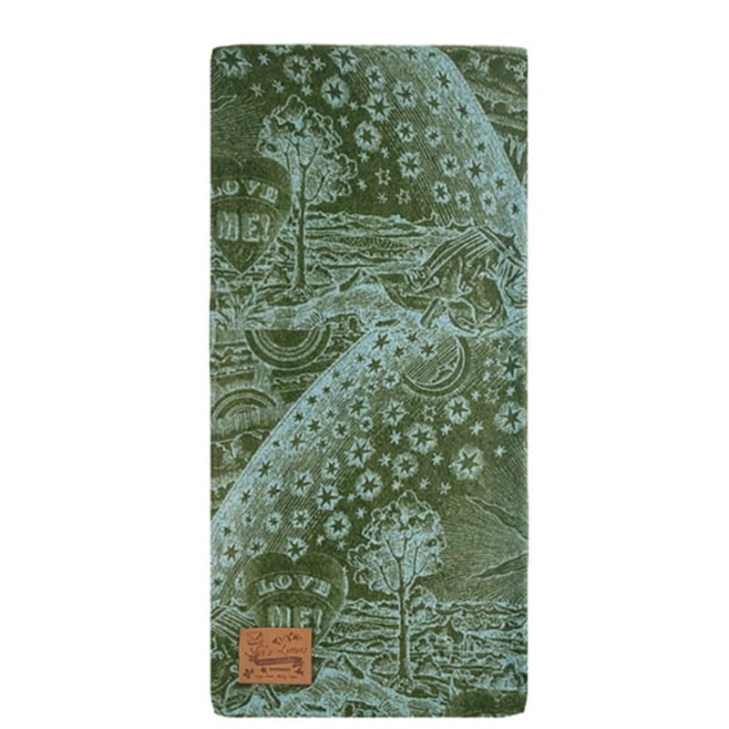 Shin’s Letters D.Muffler no.12 _ Green Graphic Big Muffler