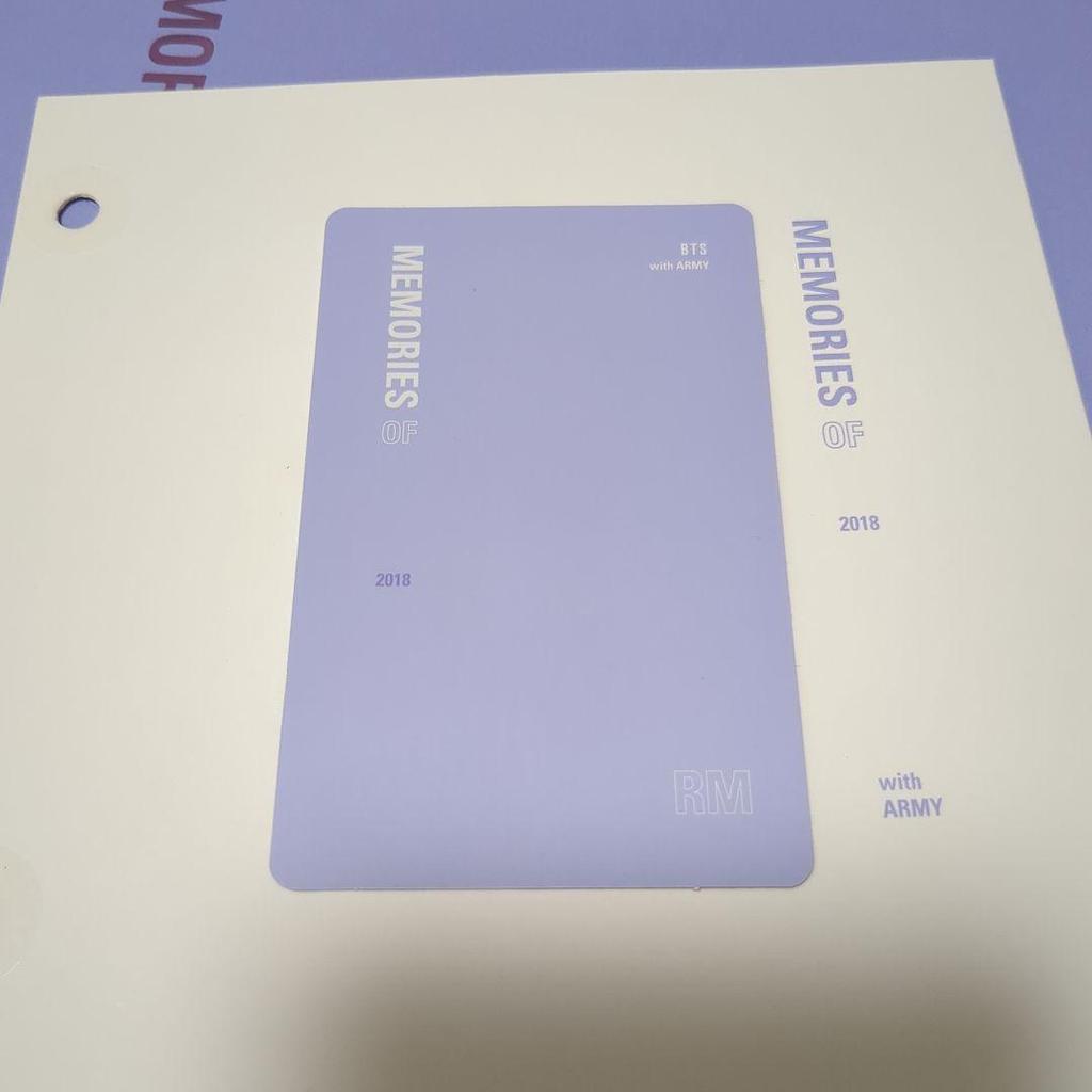 [USED] BTS Memories 2018 Japanese Subtitled Blu-ray Trading Card RM