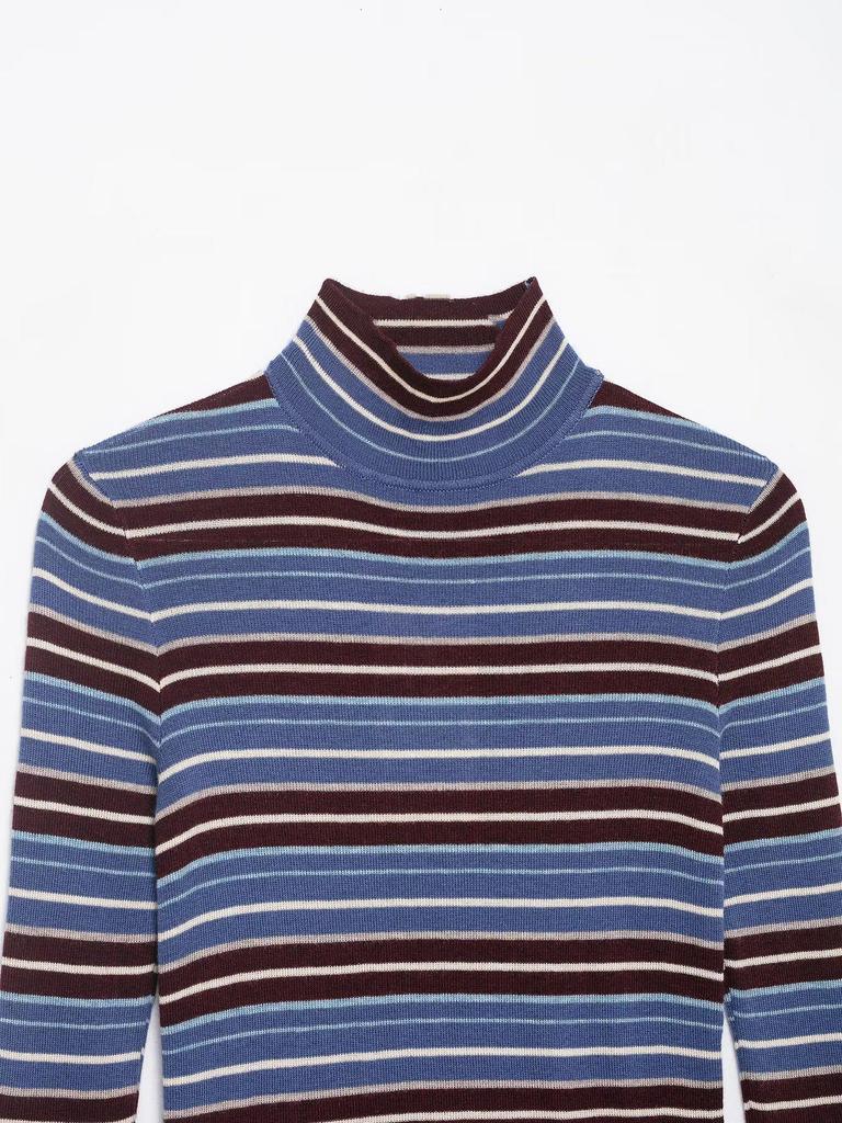 European Style Striped Knit Pullover for Women - Spring 2026 Collection