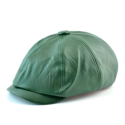 Faux Leather Berets Hat Solid Color Men's PU Peaked Cap Women Classic Newsboy Cap Autumn Winter Streetwear Fashion Boina Gorras