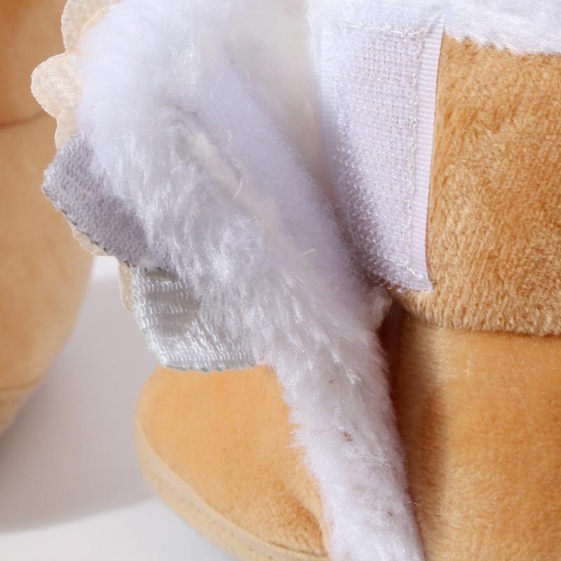 Kleinkind Baby Mädchen Baumwollgepolsterte Schuhe Weichsohlige Warme Stiefel Blumendekor