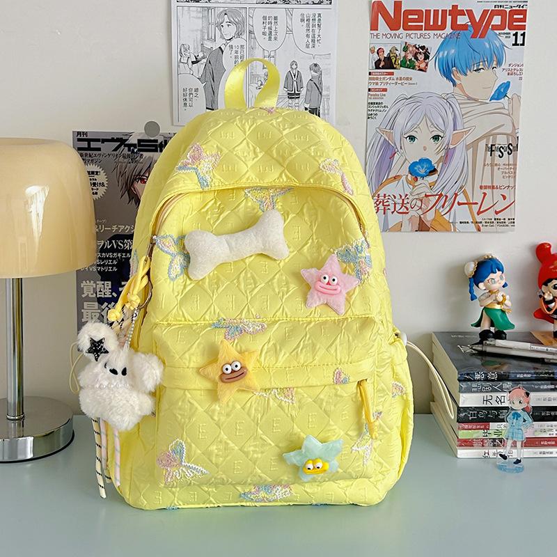 Cute Junior High School Student Schoolbag Female High School Student Sweet Star Backpack Korean Version Ins Girl Student Travel Backpack