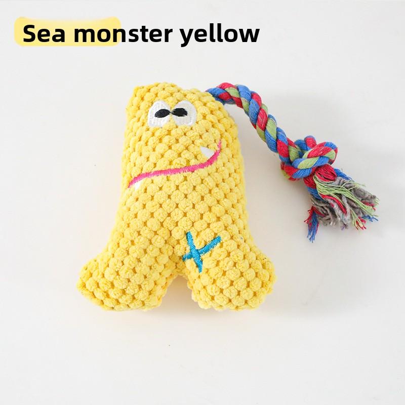 Hund Geräusche machendes Spielzeug - Reißfestes Samt Plüsch Baumwollseil Spielzeug für Unterhaltung und Entspannung.