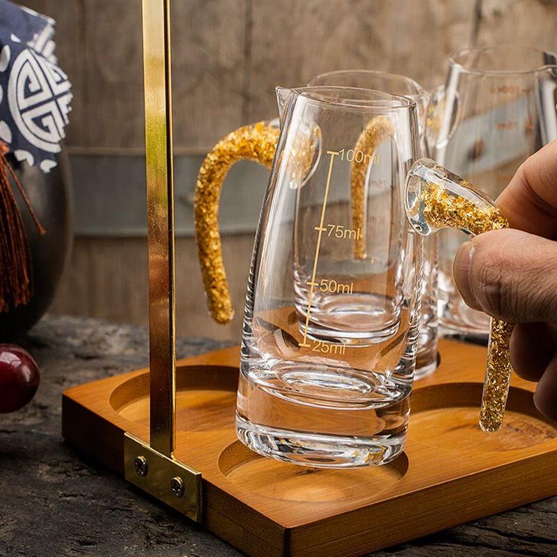 Jiakangming Chinese Crystal Baijiu Shot Glass Set