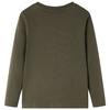 T-shirt enfants à manches longues kaki 92/104/116/128/140