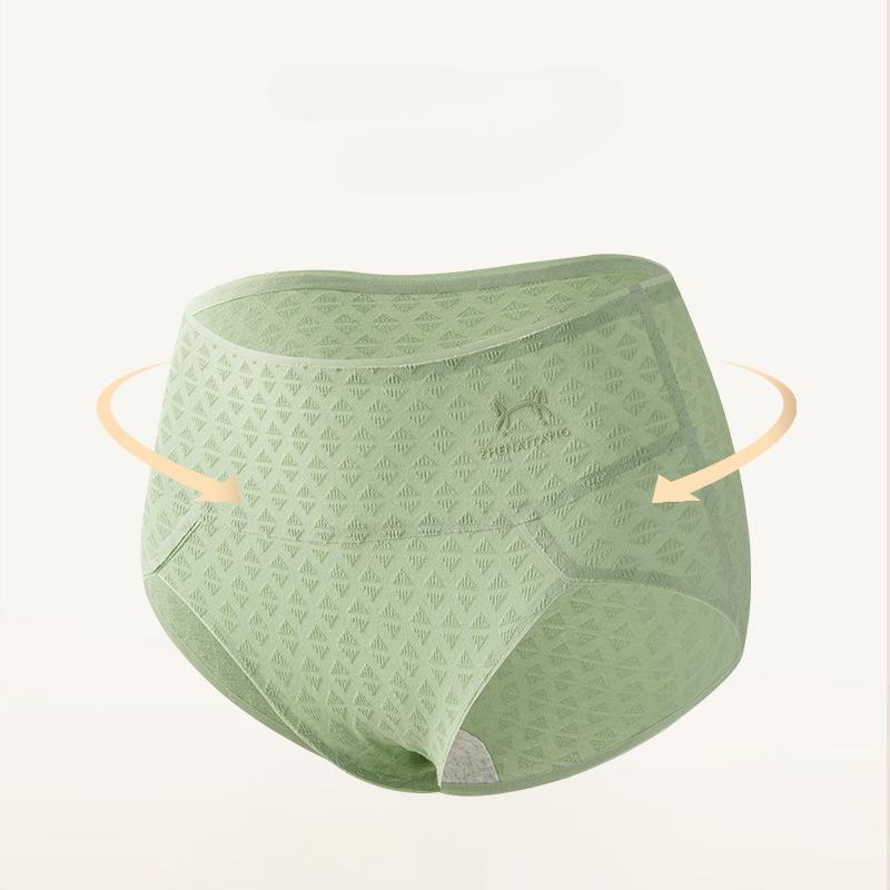 Baumwollunterwäsche für Damen Slips mit hohem Bund Nahtlos Atmungsaktiv Hautfreundlich Übergröße Hüfthebend Dreiecksslips