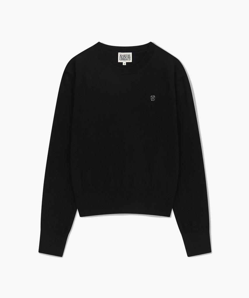 Malittepeulangsowajeobeo W Basic Crop Knit Pullover Black