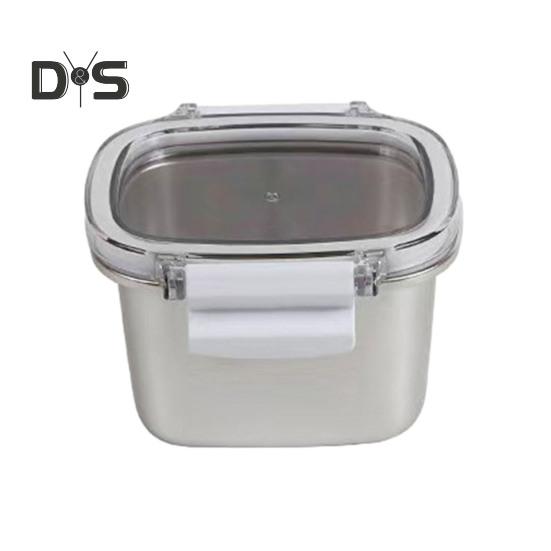 

Ланч-бокс из нержавеющей стали для детей и взрослых, контейнер для еды Bento Box для школы и работы, герметичный контейнер для свежести, быстрой заморозки, без запаха, для приготовления пищи M