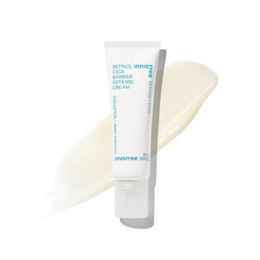 Innisfree Retinol Cica Barrier Defense Cream 50ml Soothing & Smoothing Moisturizer for Sensitive Skin