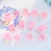 6Pcs DIY Garden Decors Cute Luminous Piggy Miniature Figurines Pig Cake Toppers