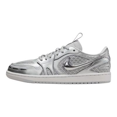 Air Jordan 1 Abrasion Resistant Low Top Vintage Basketball Shoes Women's Silver Gray Jordan HQ2186-002