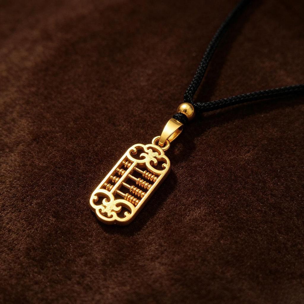 Abacus Pendant Necklace for Women, Niche Design Versatile Daily Wear Vintage Accessory Couple Style Matching