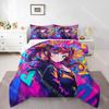 Fashion Japanese Anime Cartoon Bedding Set Single Twin Full Queen King Size Bed Set Kids Bedroom Duvetcover Sets Bed Sheet Set