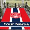 Custom Name Aberdeen Crystal Velvet Floor Rug Personalized Text Soft Carpet Home Decor